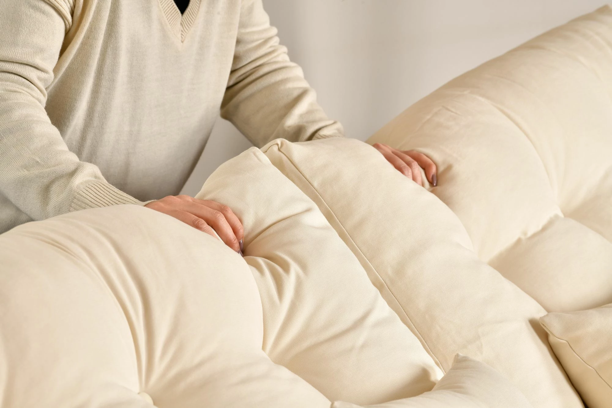 Karrige lëkundëse treshe për kopsht, ngjyrë bezhë, Luna Deluxe 2600