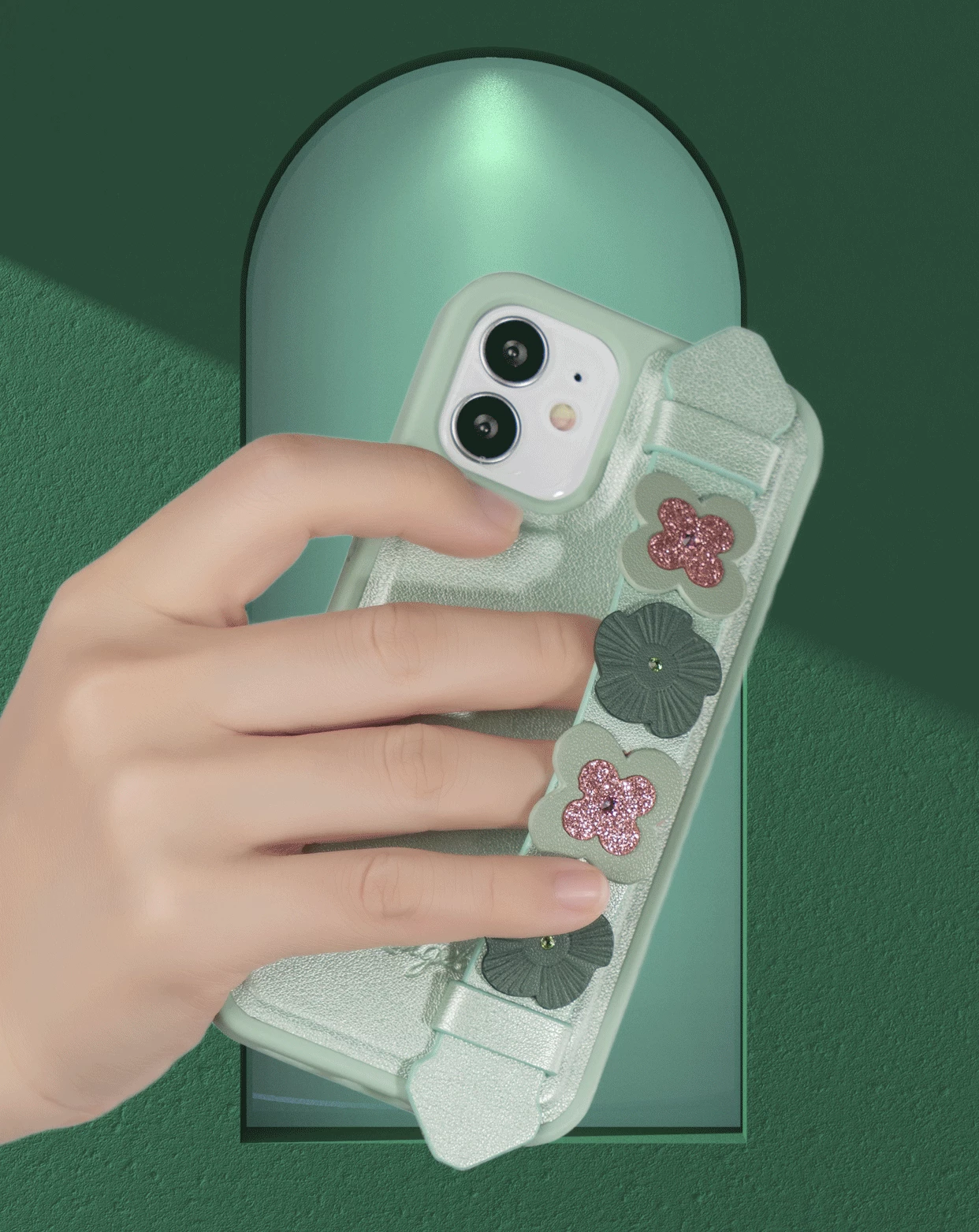 Mbështjellës Kingxbar Sweet Series për iPhone 12 / iPhone 12 Pro, me kristale Swarovski, Blu