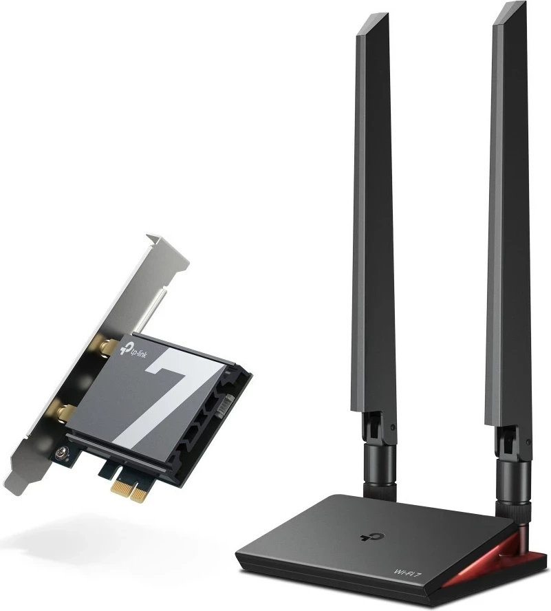 Kartë rrjeti TP-Link Archer BE9300, Wi-Fi 7, Bluetooth 5.4, PCIe, E zezë