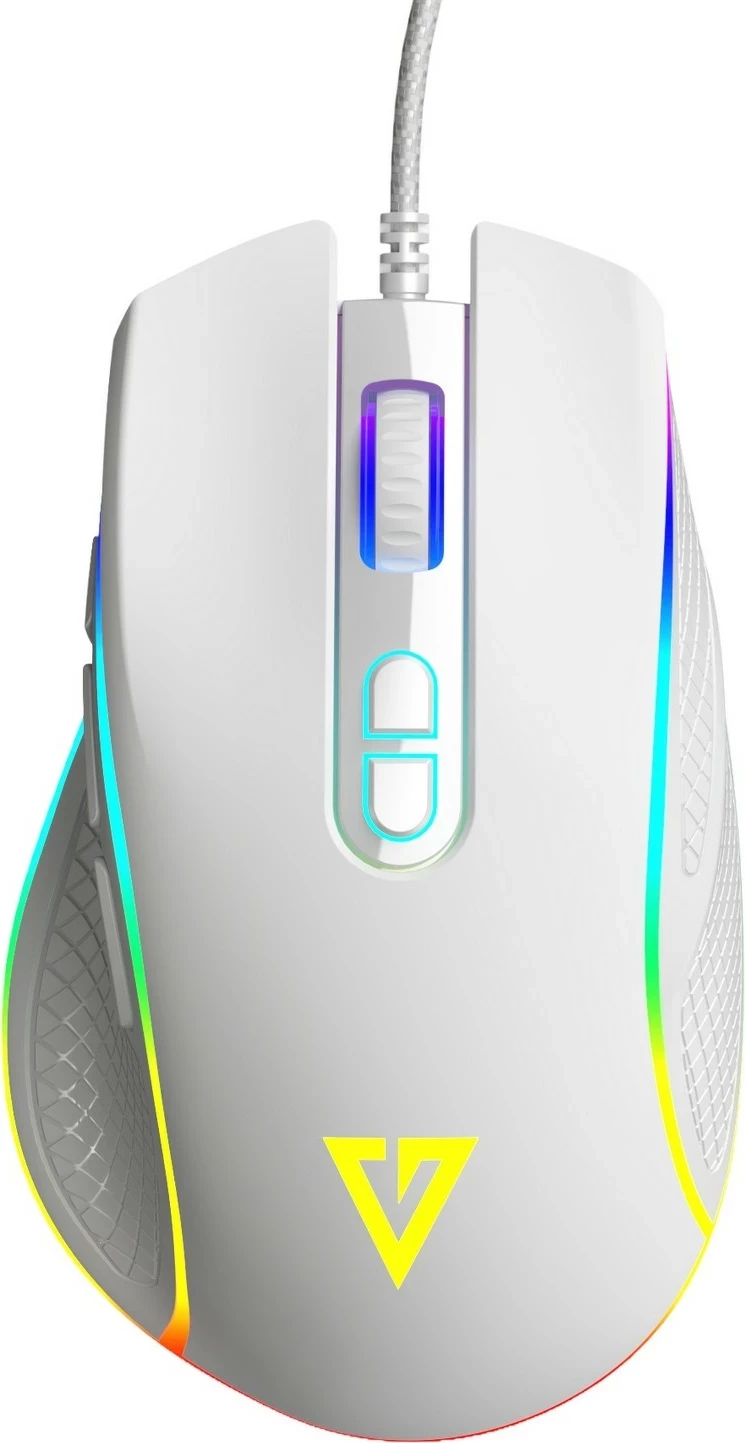 Maus Modecom Volcano Veles, RGB, me kabëll, i bardhë