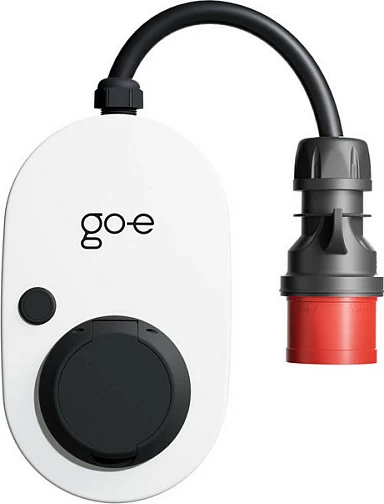 Karikues për veturë elektrike go-eCharger Gemini flex, 22 kW, Type 2, 32A 3-fazor, Wi‑Fi/RFID, bardhë/zezë