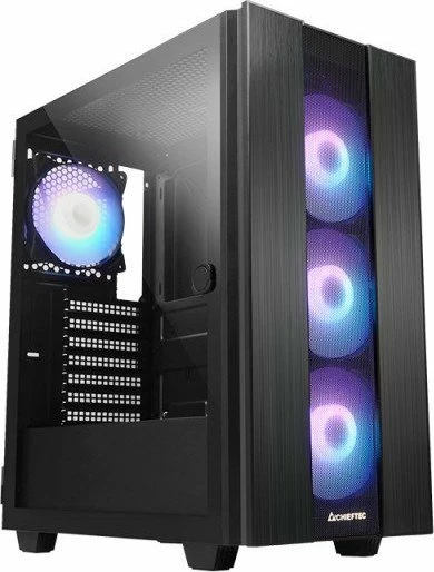 Kasë Chieftec Hunter 2 GS-02B-OP Midi Tower ATX ARGB USB-C e zezë