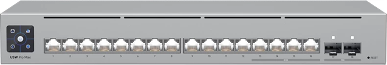 Switch Ubiquiti 16-port Layer 3 Etherlighting, 4x 2.5GbE RJ45, 12x GbE RJ45, 2x 10G SFP+, gri