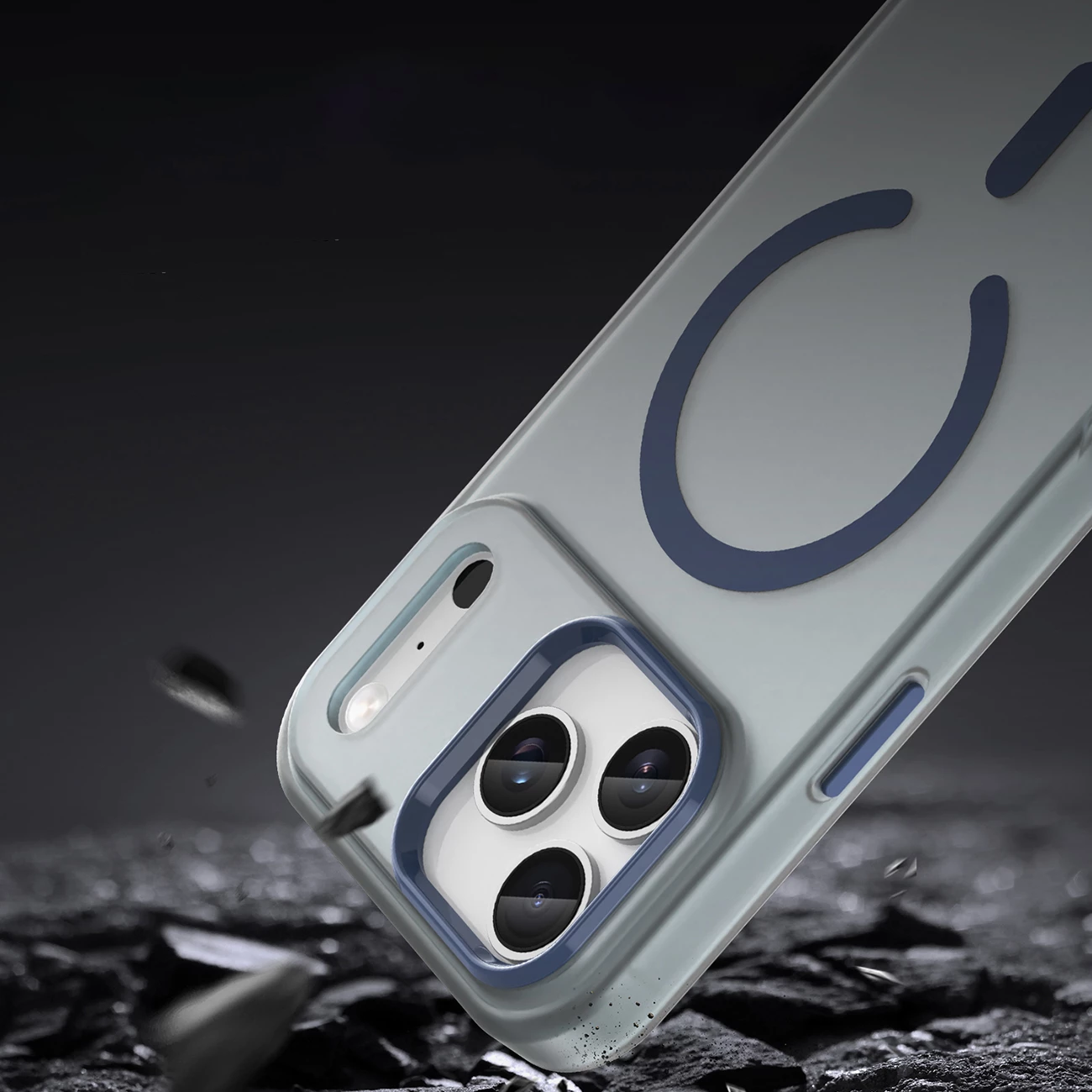 Mbështjellës Hurtel për iPhone 17 Pro, MagSafe, Blu mat