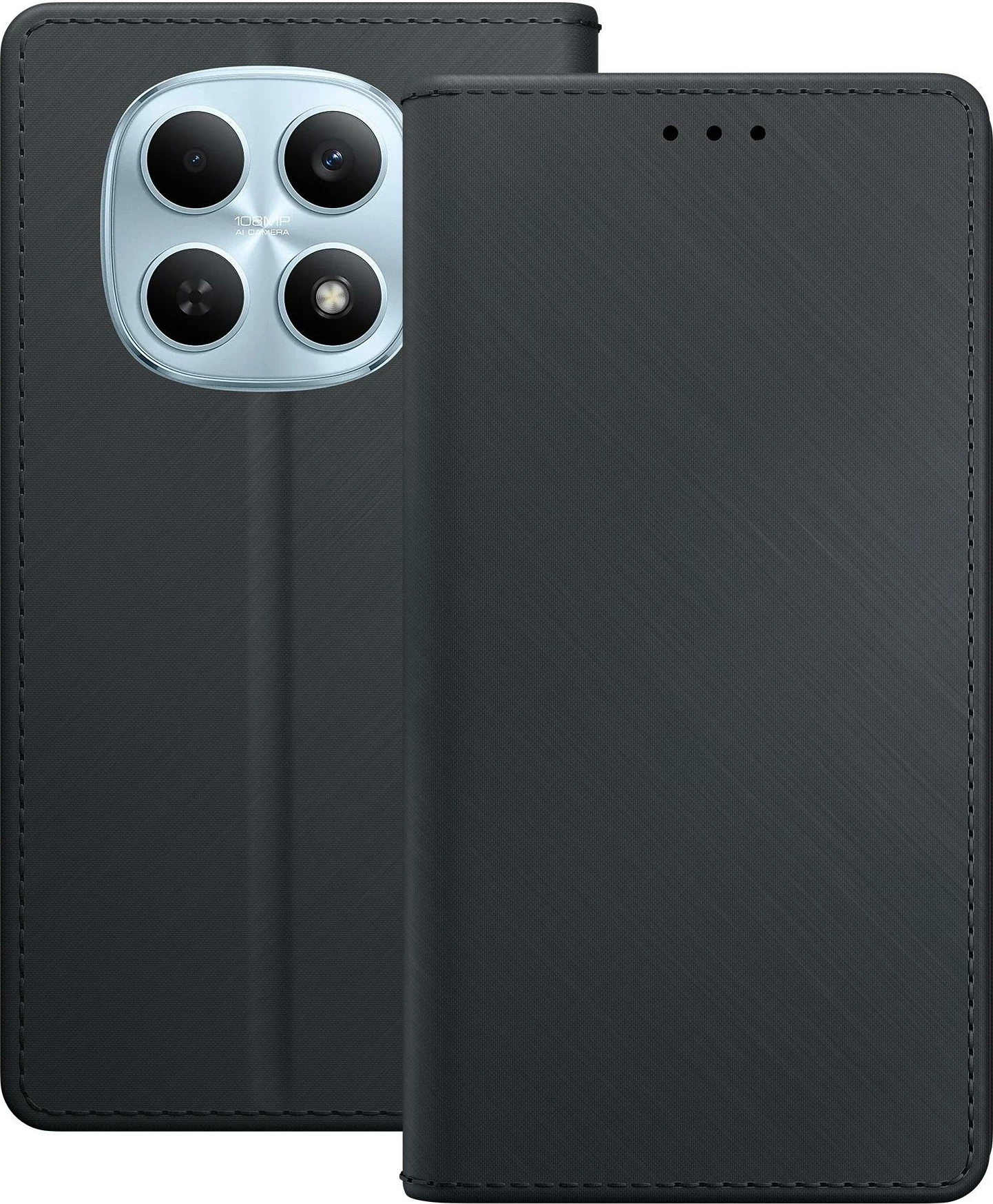 Mbështjellës portofol 3mk Protection Wallet Case për Xiaomi Redmi Note 15 5G, i zi