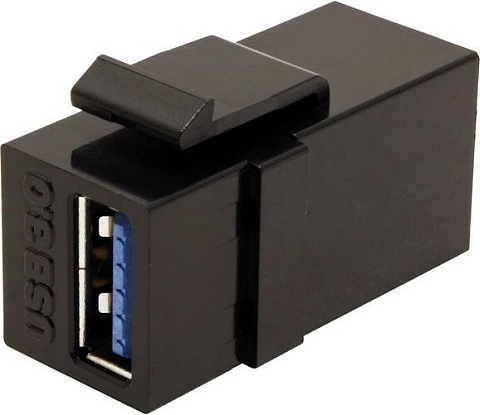 Adapter USB-A femër në USB-A femër VALUE 25.99.8207, flat, i zi
