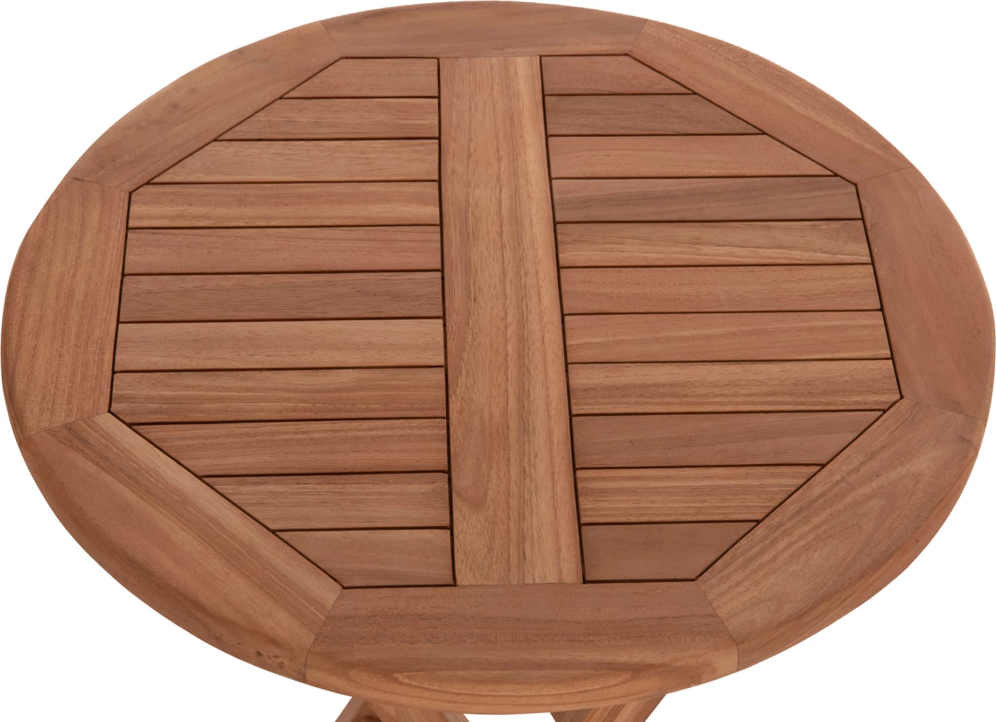 Tavolinë rrumbullake palosëse ERIS, dru tik, ngjyrë natyrale, FH18119, 60x75cm