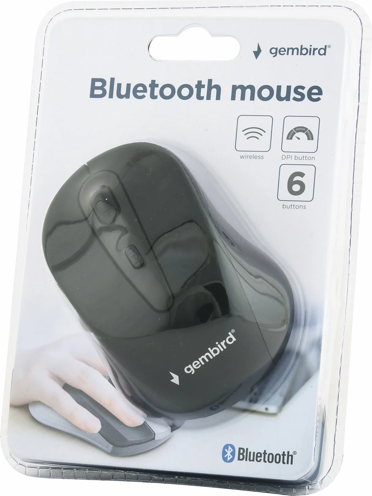 Maus Gembird MUSWB2, Bluetooth, 1600 DPI, 6 butona, i zi