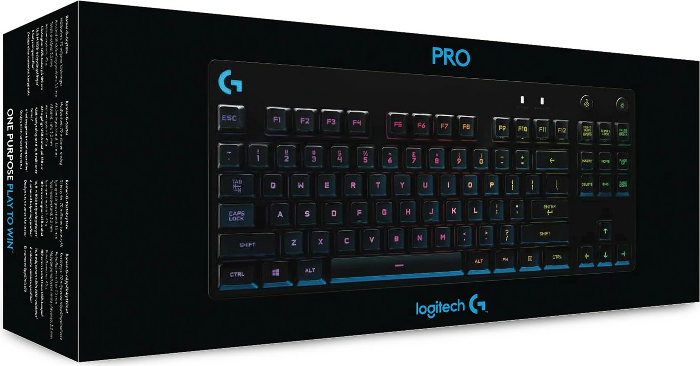 Tastierë mekanike Logitech G PRO, RGB, gaming, e zezë