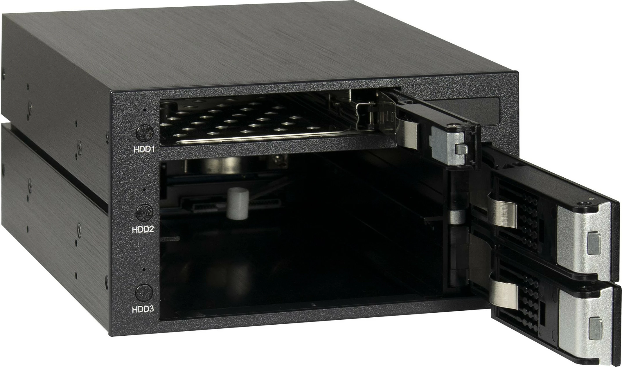 Kornizë hot-swap për HDD Inter-Tech IPC ST-3525, 2x5.25" + 1x2.5", e zezë