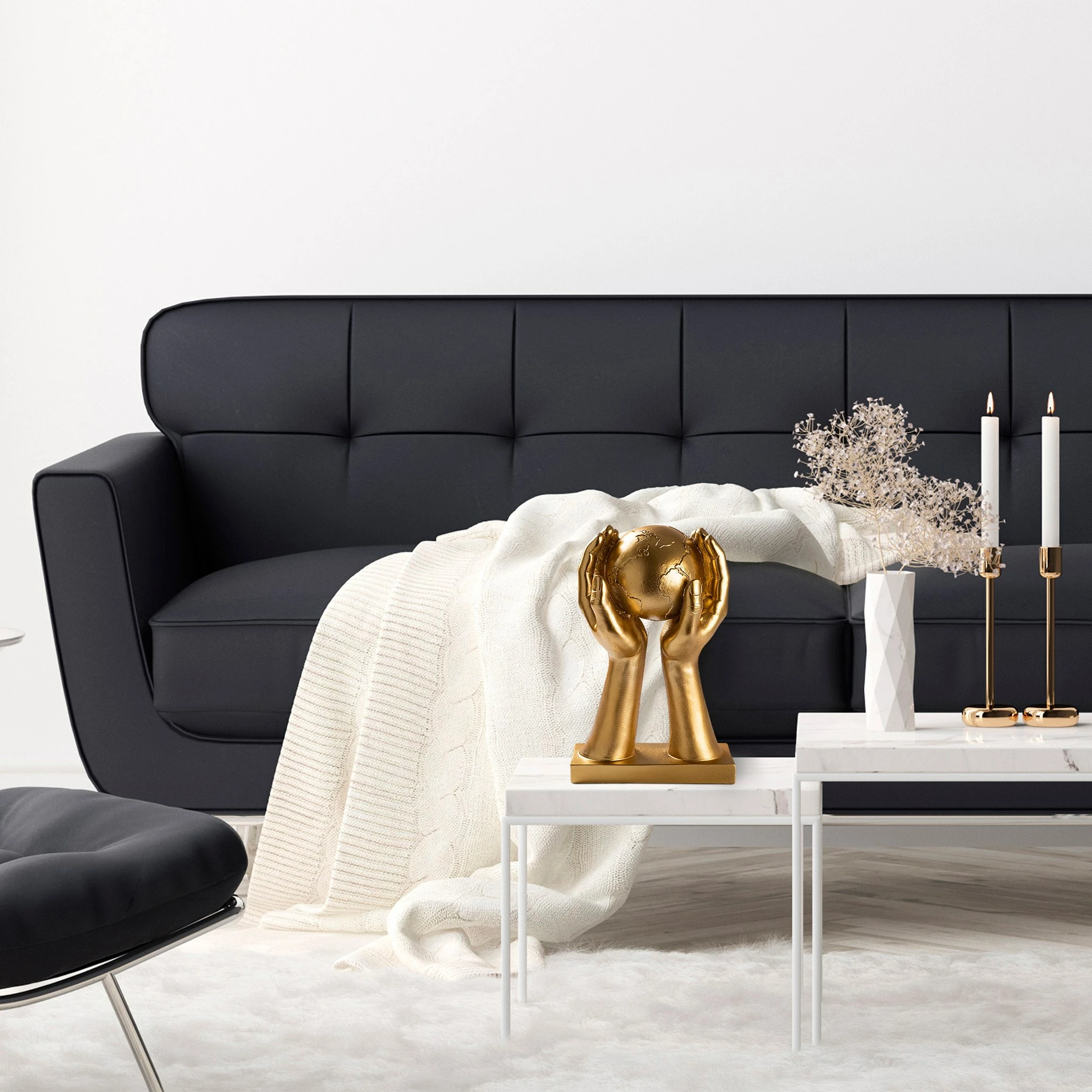 Objekt dekorativ Aberto Design, Global, ngjyrë ari