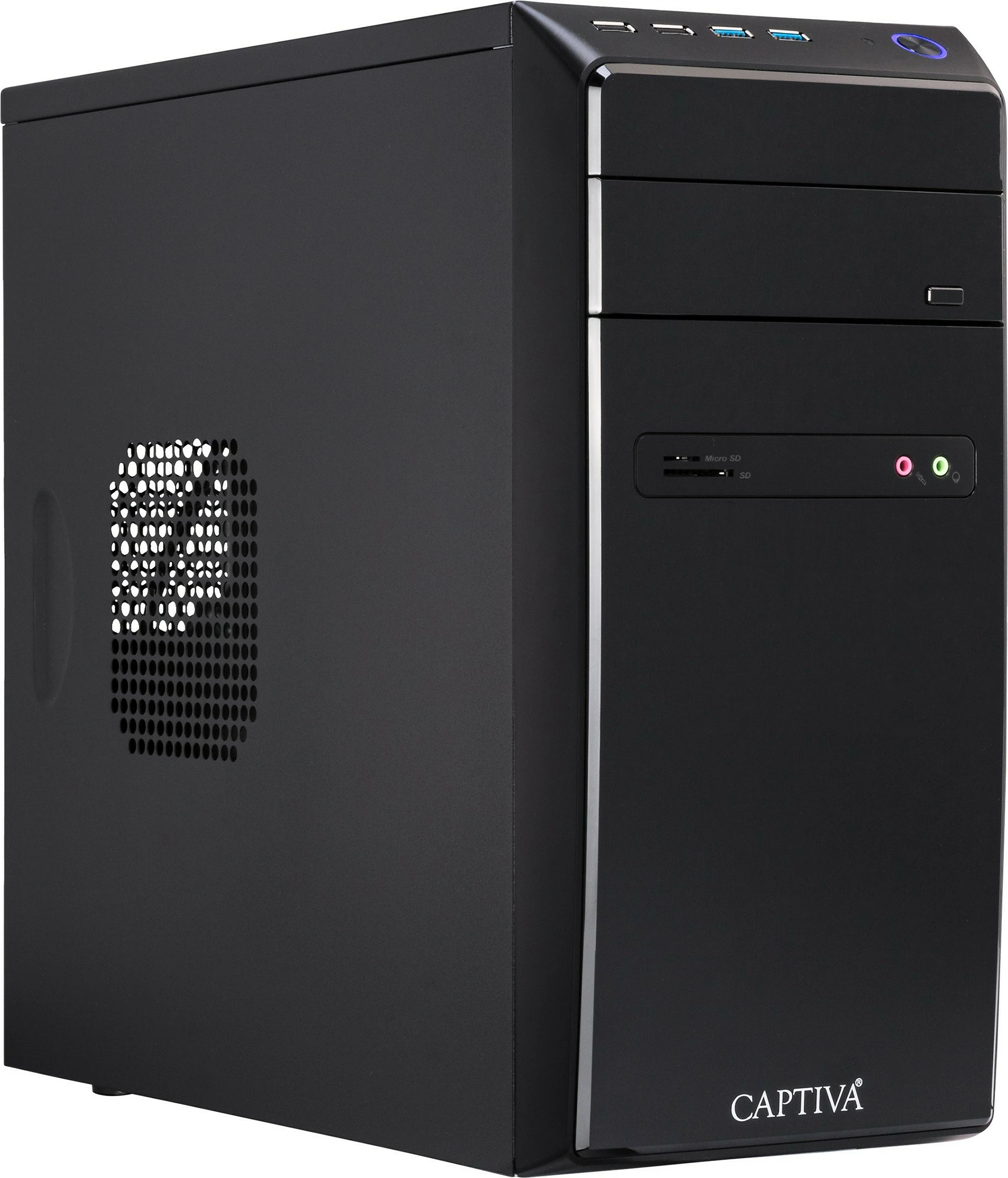 Kompjuter Captiva Power Starter PC R64-145, Ryzen 5 5600G, 32GB RAM, 1TB SSD, e zezë