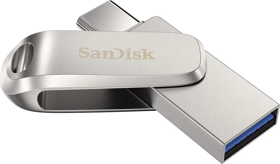 USB SanDisk Ultra Dual,  256 GB, çelik inox