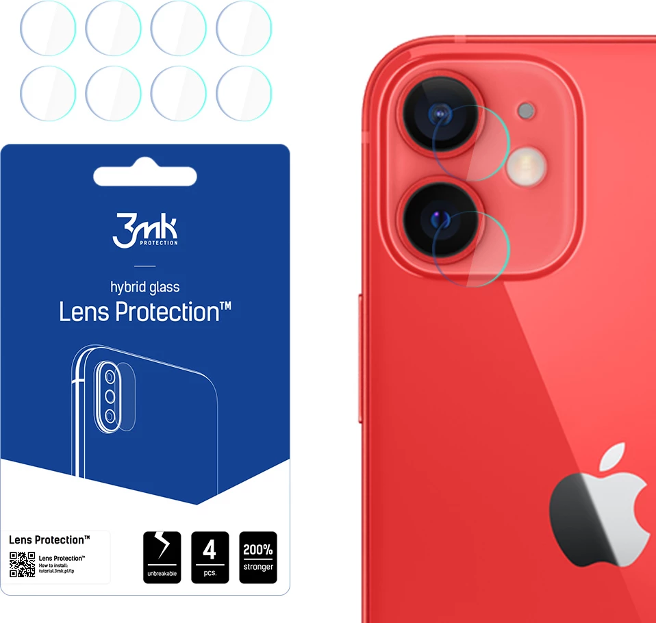 Mbrojtës lentash 3mk Protection për iPhone 12 mini, set 4 copë