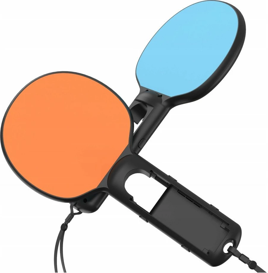 Mbajtës Joy-Con Yaxo Joy-Con Holder Tennis Set YGTSJCH01CM, kompatibil me Nintendo Switch 2/Switch/Switch OLED, Inferno Orange & Hydro Blue, set 2 copë