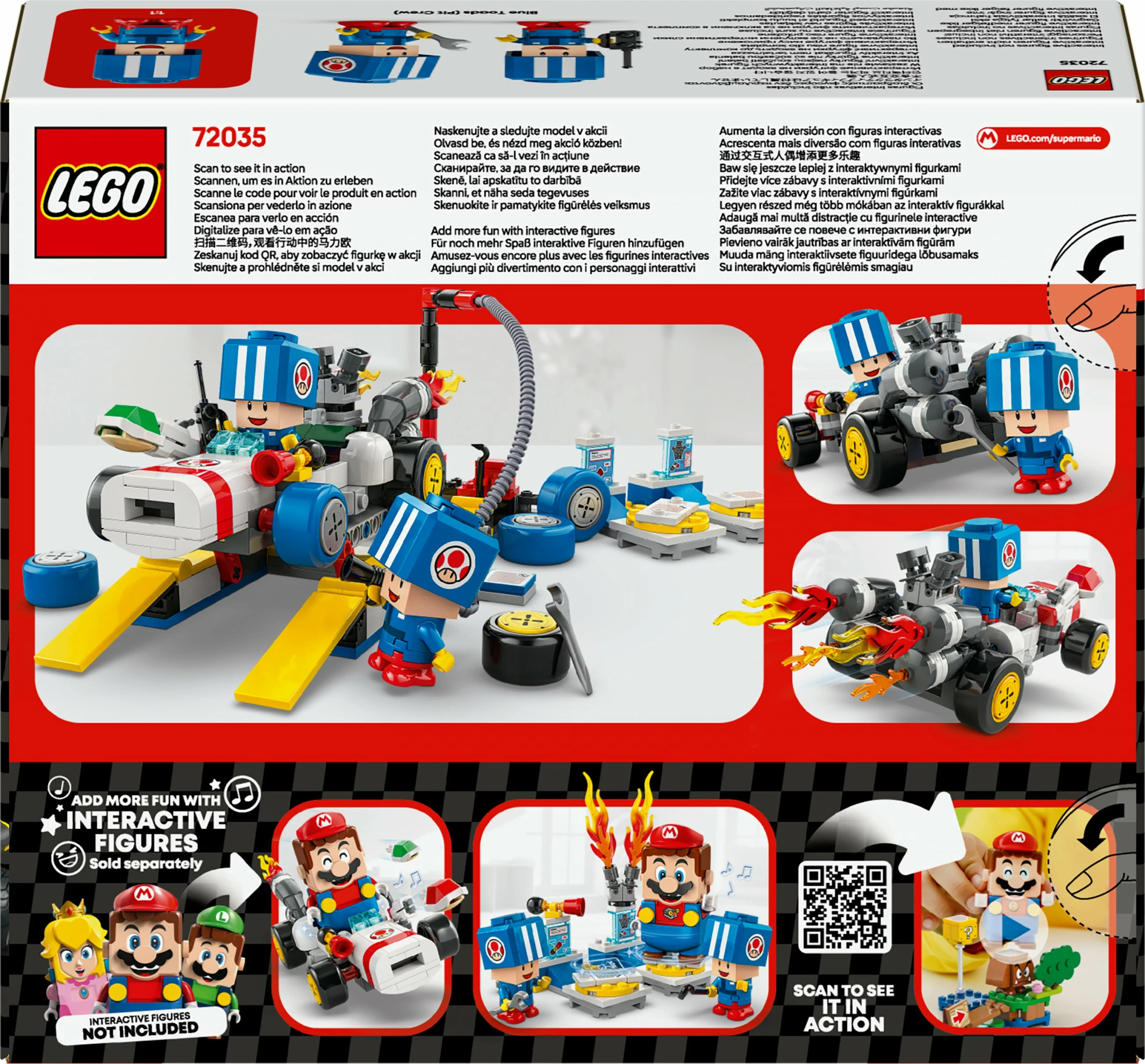 Set ndërtimi LEGO Mario Kart Toad's Garage, 390 pjesë, plastikë, shumëngjyrësh