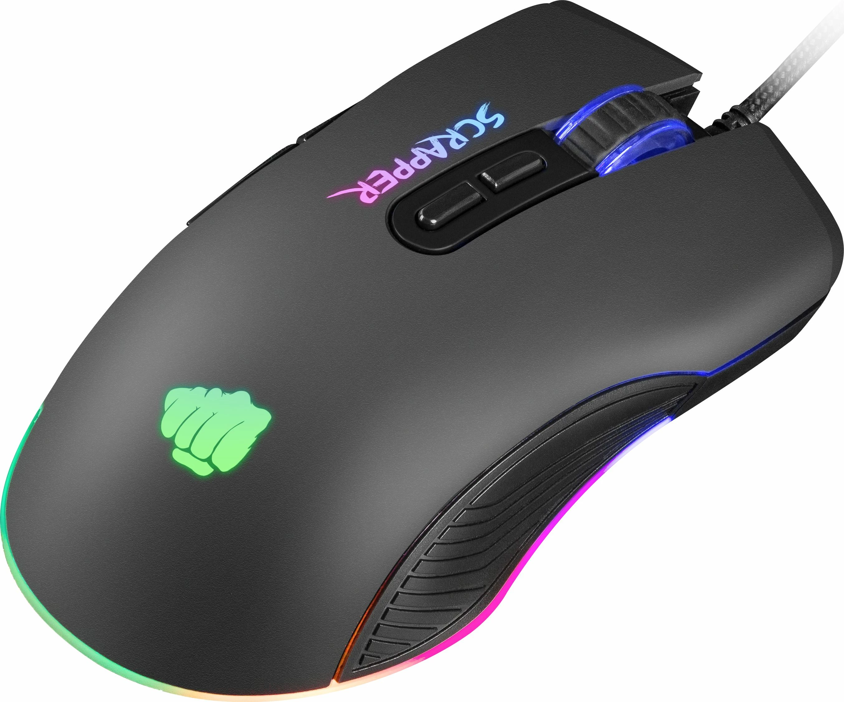 Maus gaming Fury Scrapper NFU-1699, 6400 DPI, RGB, 7 butona, USB me kabllo, i zi