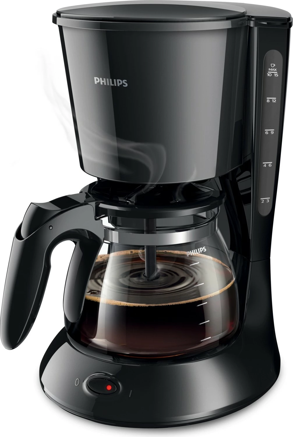 Makinë kafeje Philips Daily Collection HD7461/20, 1.2 L, karafë qelqi, 2-15 filxhanë, e zezë