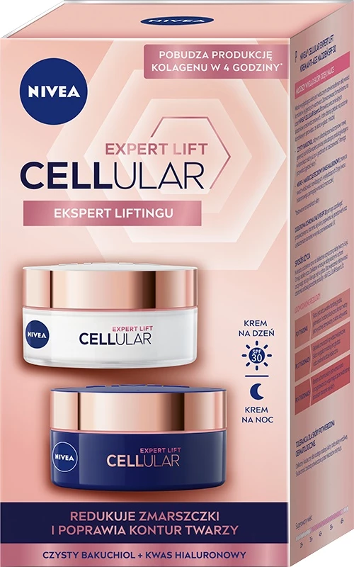 Set kremëra fytyre anti-age Nivea Cellular Expert Lift për femra, 2x50ml