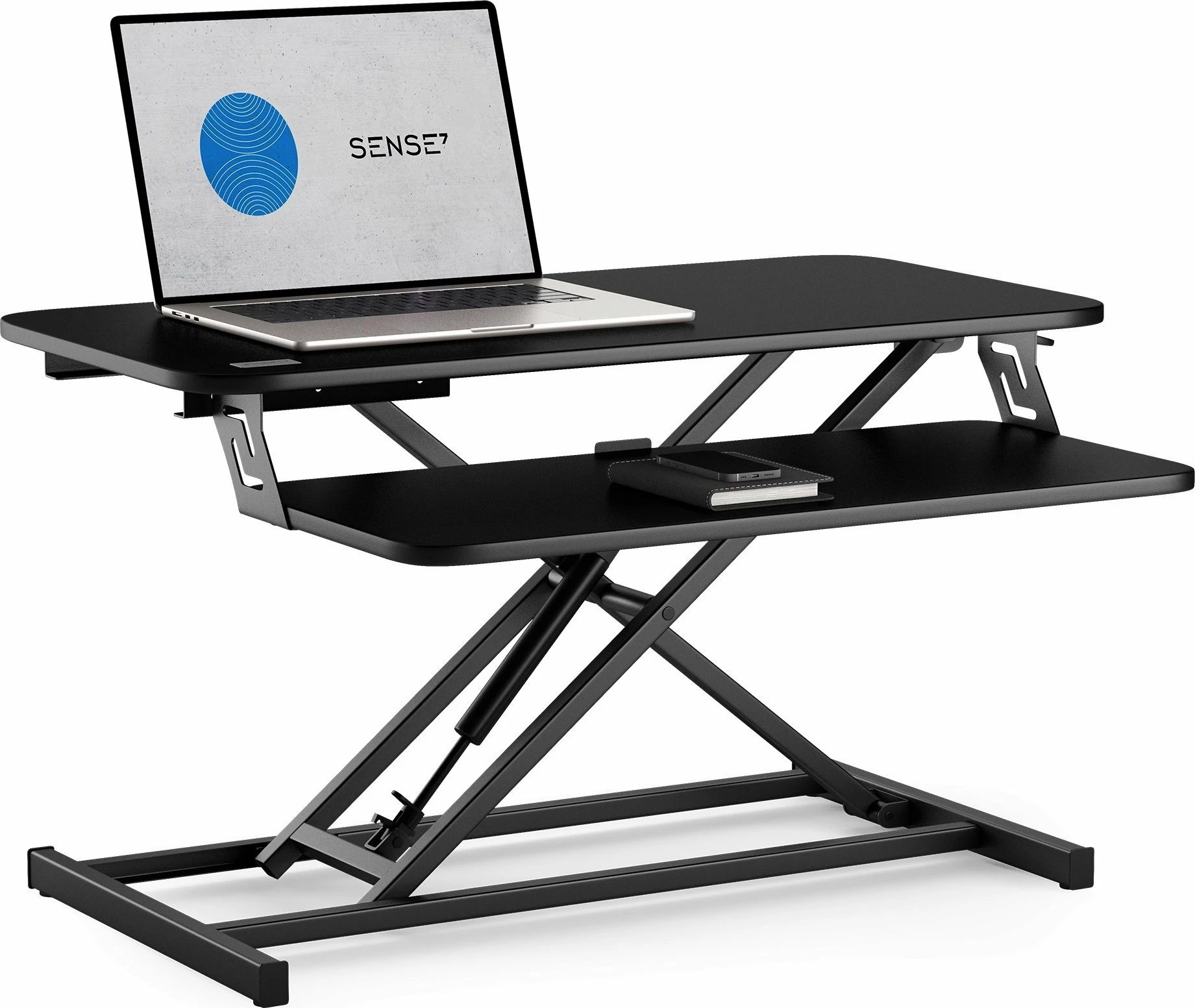 Konvertues tavoline zyre SENSE7 Office Converter 81 x 40 cm, rregullim lartësie 12.5-49 cm, i zi