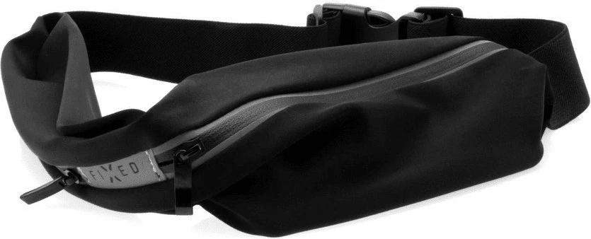 Rrip sportiv Fixed Sportbelt Duo, 2 xhepa me zinxhir, rregullim 68-160 cm, reflektues, i zi