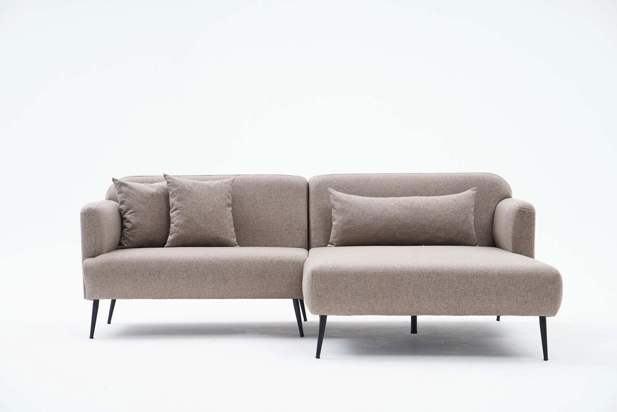Këndsofa Atelier del Sofa, Revos, krah i djathtë, ngjyrë kafe