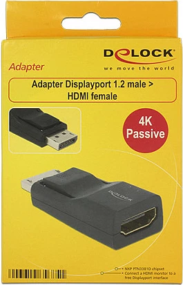 Adapter DisplayPort-HDMI DeLOCK, 4K 30Hz, i zi
