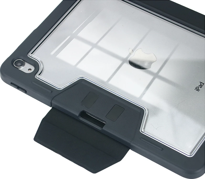 Mbështjellës për tablet DEQSTER Rugged #RT2, për iPad Air 13" (M2) 2024, folio me stand dhe mbajtëse lapsi, i zi