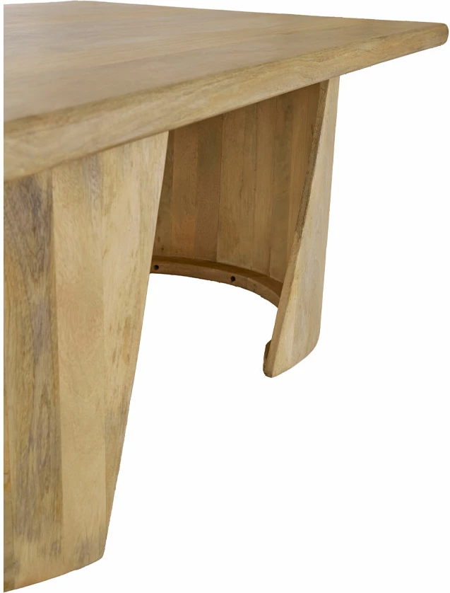 Tavolinë kafeje Spiral, dru mango natyral, 130x70x45cm