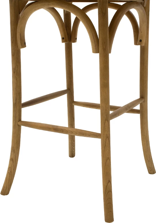 Karrige për bar Reid, dru, ngjyrë arre të çelur - ratan kafe