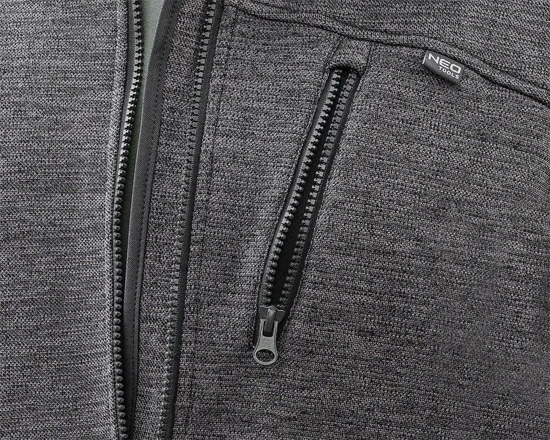 Duks me zinxhir Neo Tools Outdoor Rosen, pique, 270 g/m², XL, gri