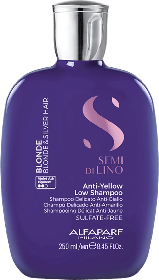 Shampon për femra Alfaparf Semi Di Lino Blonde Anti-Yellow Low Shampoo 250ml