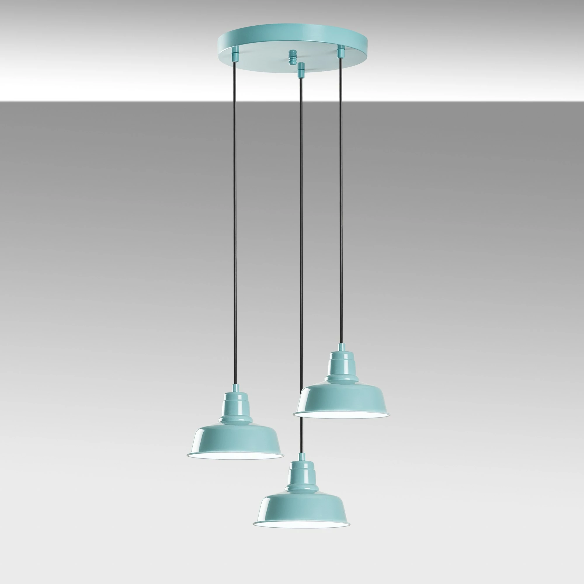 Llambë tavani Opviq Memati, ngjyrë turquoise, 3 llampa