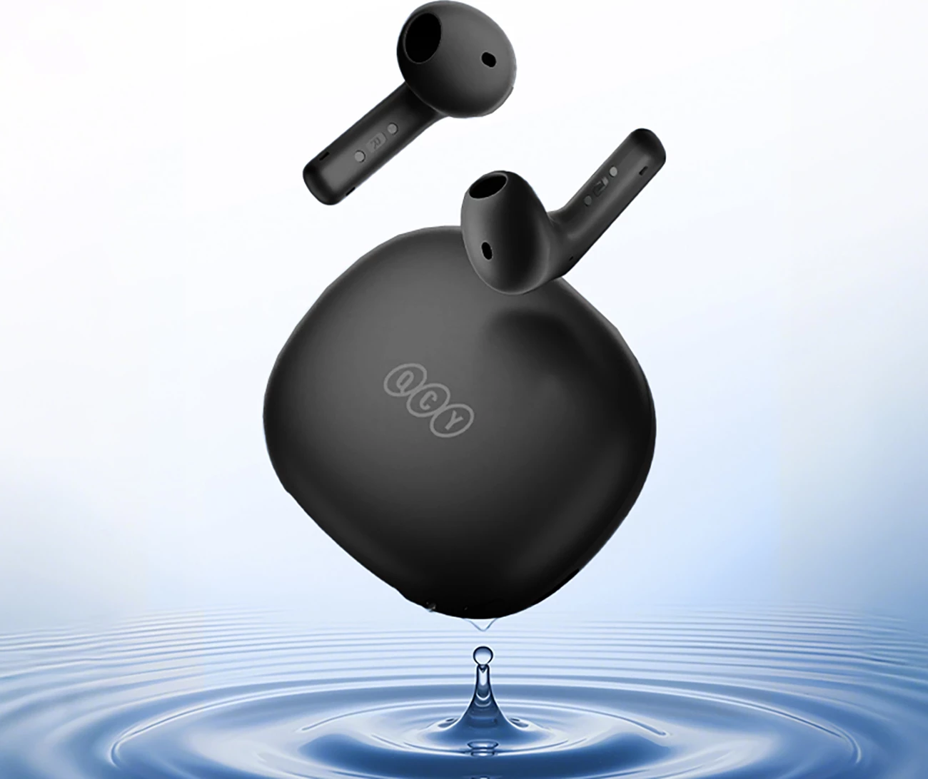 Kufje TWS QCY AilyBuds E10, LDAC Hi-Res, Bluetooth 5.4, ENC, IPX4, USB-C, të zeza