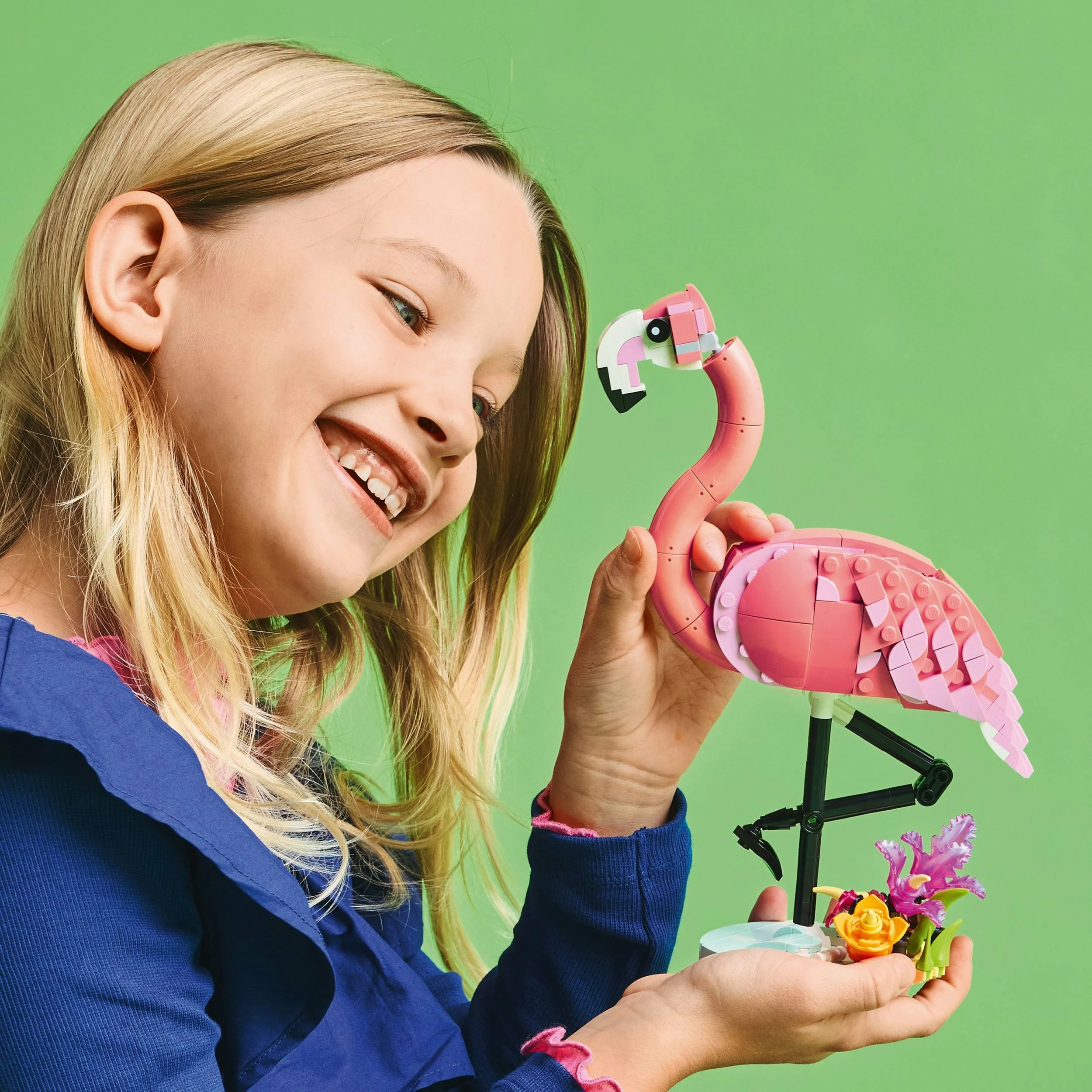 Set LEGO Creator 3-në-1 Wild Animals: Pink Flamingo 31170, 288 copë, 8+, rozë