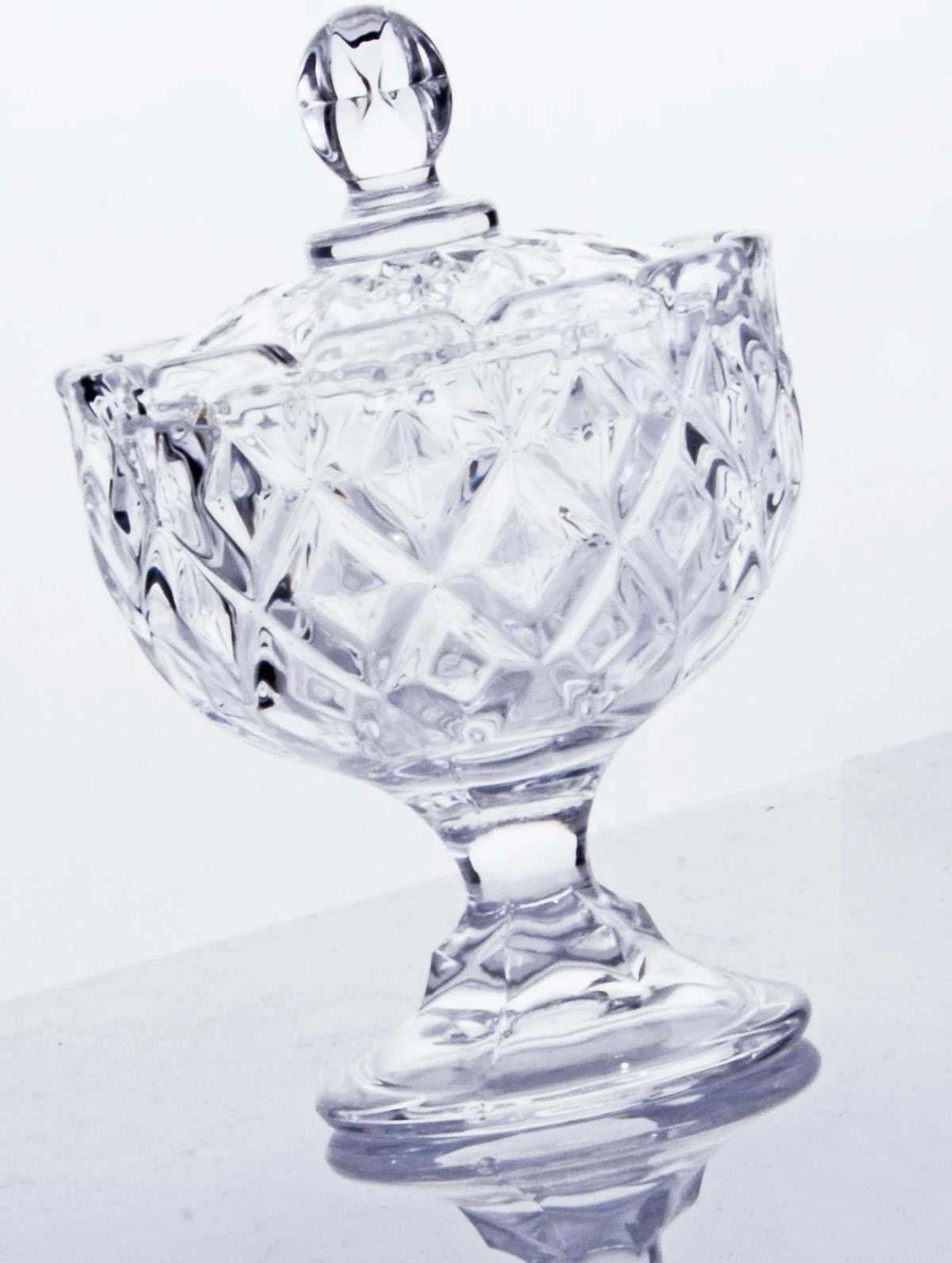 Enë për sheqer prej qelqi, transparente, Hermia, BADE6632