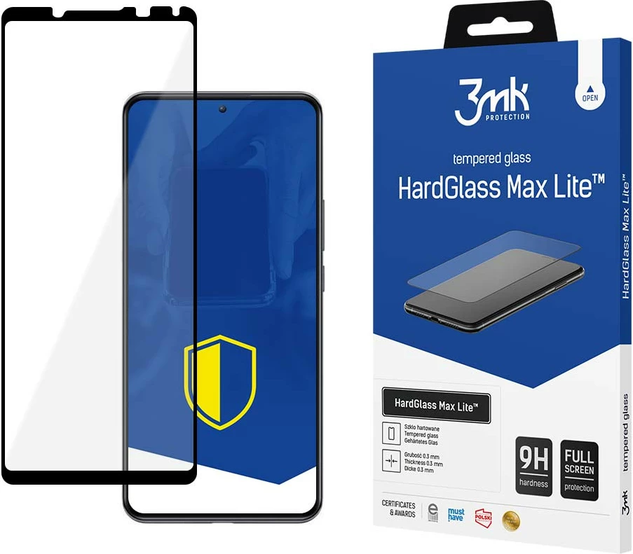 Xham mbrojtës 3mk HardGlass Max Lite për Sony Xperia 5 IV, i zi