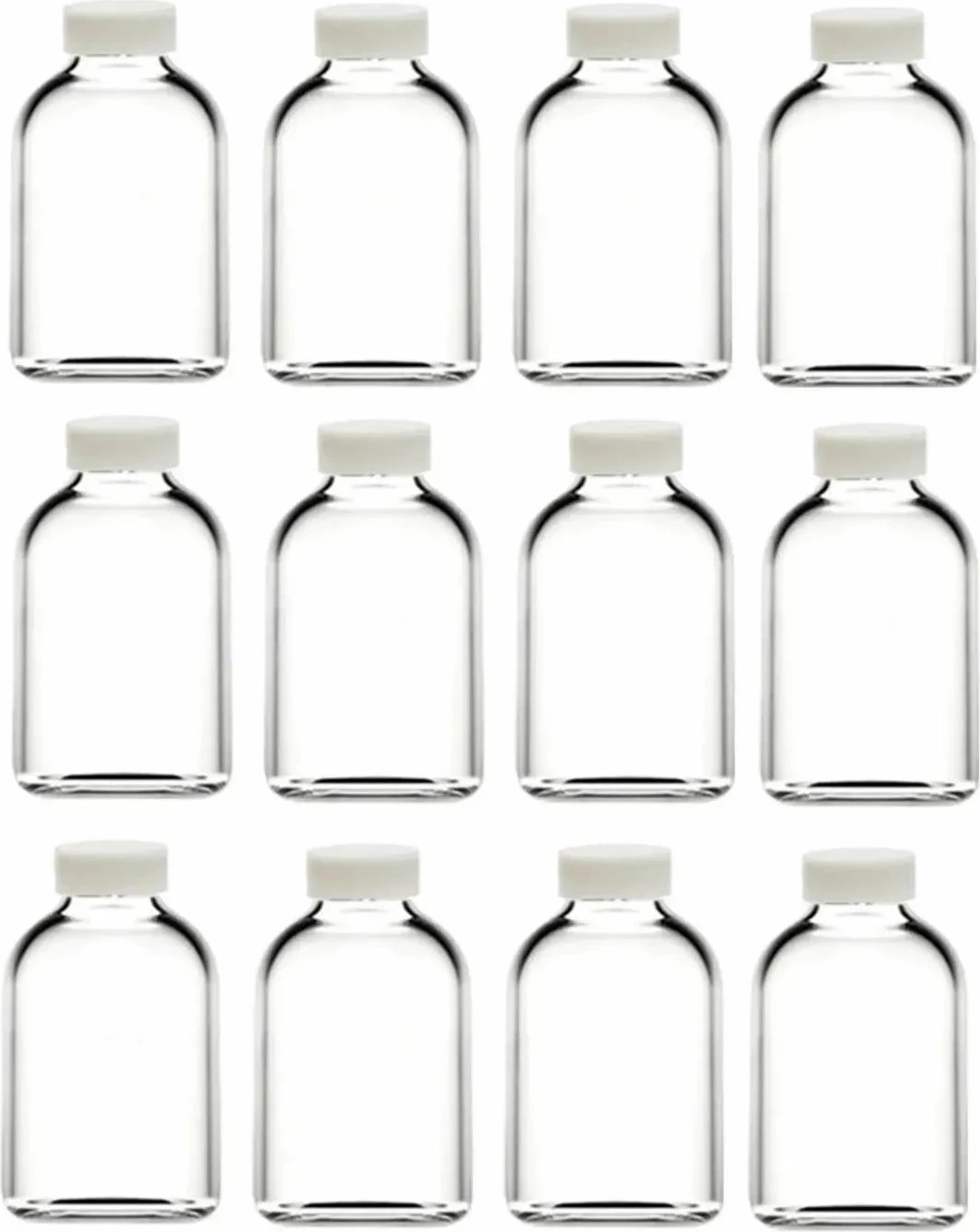 Set shishe qelqi (12 copë), Hermia Concept, kapak i bardhë, Tu-12Beyazkapaklı