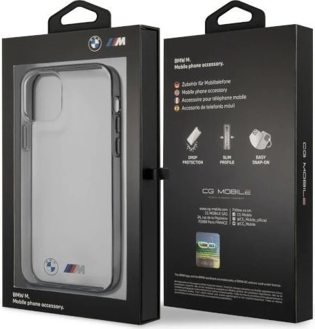 Mbështjellës BMW Sandblast për iPhone 12 Pro Max, transparent hardcase