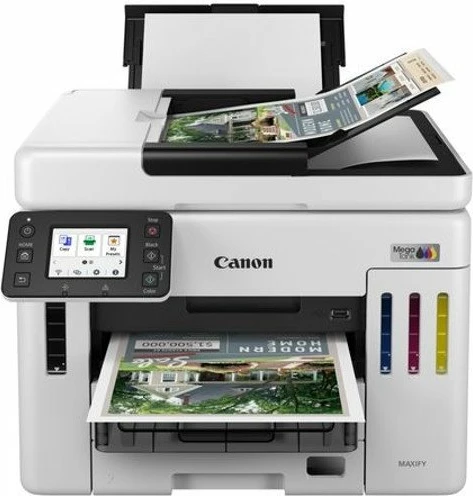 Printer multifunksional Canon MAXIFY GX6140 (6882C009) A4 MegaTank CISS Wi‑Fi/Ethernet/USB, Bardhë