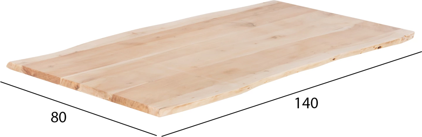 Sipërfaqe Tavoline nga druri akacie, ngjyrë natyrale, FH8465.21, 140x80x4 cm
