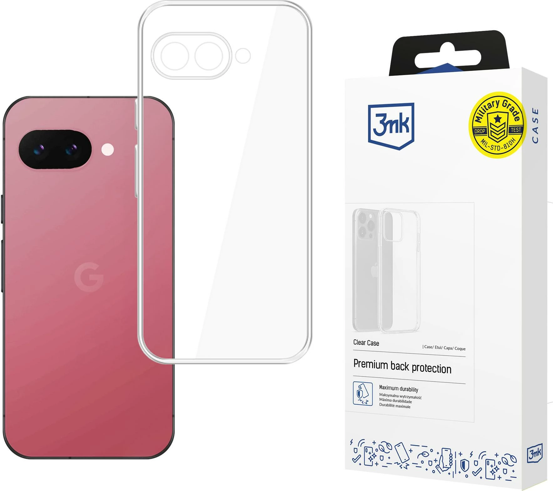 Mbështjellës, 3mk Protection, Clear Case për Google Pixel 9a, TPU, transparent