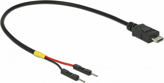 Kabllo rryme USB DeLOCK 85407, Mini-USB B në 2-pin header, 0.2 m, e zezë