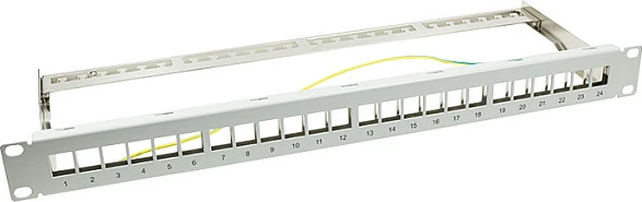 Patchpanel LogiLink 24 Port Keystone, 1U, shielded, gri
