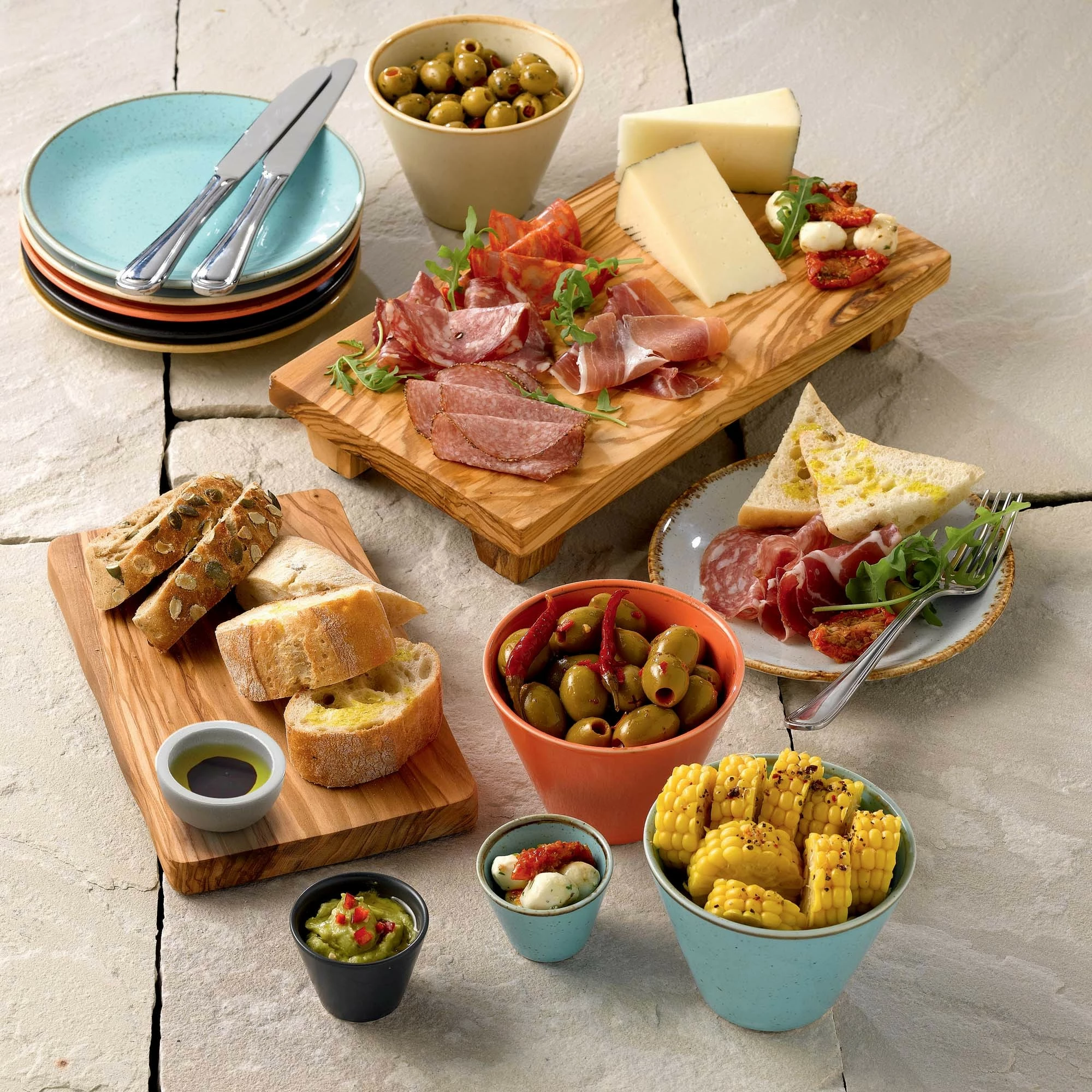 Pjatë meze Porland Seasons Ashen 160x110 mm, 300 ml, porcelan, set 6 copë, gri e hapur