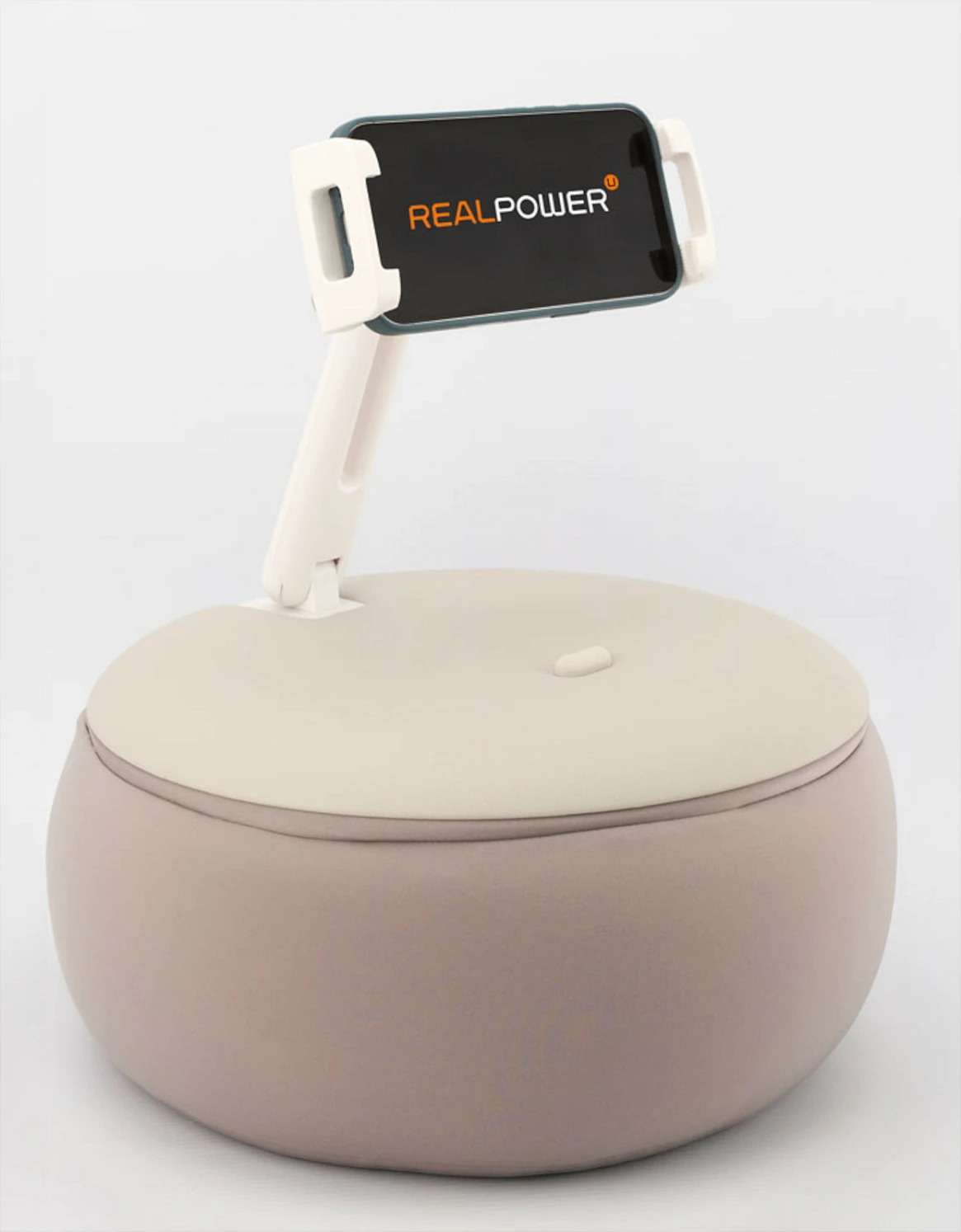 Mbajtëse tableti RealPower PillowStand 1, për tablet/celular, horizontale, bezhë