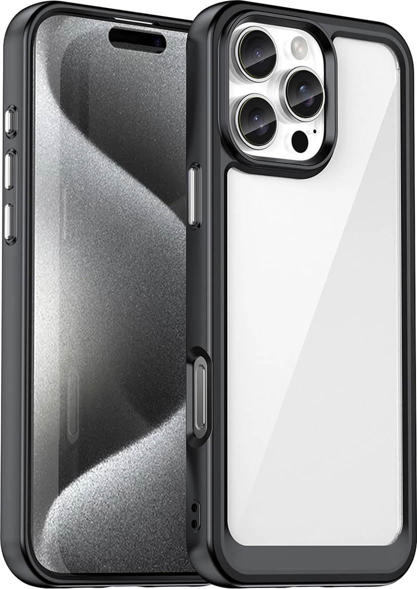 Mbështjellës Hurtel Outer Space Case për iPhone 16 Pro Max, i zi