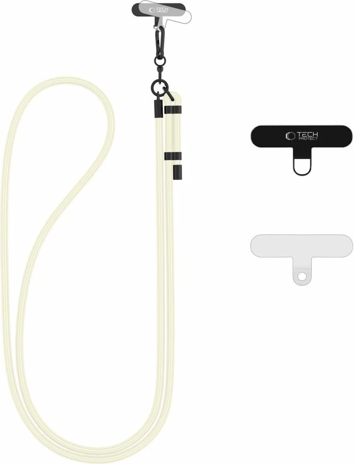Rrip crossbody për celular Tech-Protect C1S, i bardhë, me 2 adaptera