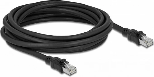 Kabllo rrjeti DeLOCK Cat6a RJ45, 5 m, F/UTP, me mbështjellës metalik, e zezë