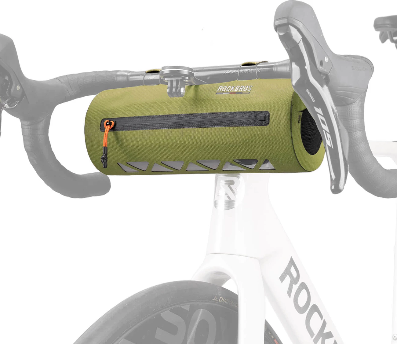 Çantë timoni për biçikletë Rockbros AS-145 ROAD TO SKY 2L waterproof, e gjelbër